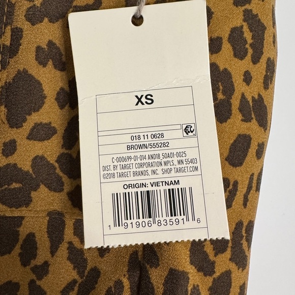 NWT A New Day Leopard Print Shorts XS – Y2K Tie Waist Animal Print Trend - Picture 4 of 4